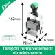 Dimensions du timbre auto encreur spécial ordonnances à renouveller pour les pharmaciens