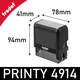 Dimensions du cachet Trodat Printy 4914