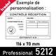 Exemple de personnalisation pour Tampon encreur XL