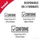 Tampon encreur CONFORME disponible en 2 formats