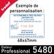 Exemple de personnalisation du Trodat Professional 5480