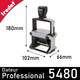 Dimensions du dateur personnalisable Trodat Professional 5480