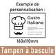 Exemple de personnalisation de 16x11 centimètres