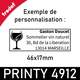 Tampon personnalisable en ligne Trodat Printy 4912