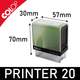 Dimensions du boitier Colop Printer 20 : 70x57x30mm