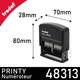 Dimensions du numéroteur 13 bandes Trodat Printy 48313