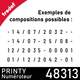 Exemples de compositions possibles avec le Trodat 48313