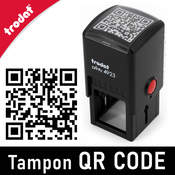 Tampon spécial QR code personnalisé 30x30mm