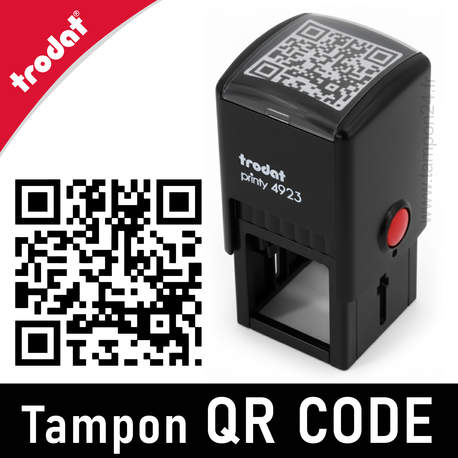 Tampon spécial QR code personnalisé 30x30mm