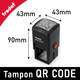 Dimensions du tampon spécial QR code - 43x43x90mm