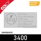 Empreinte pour Colop 3400