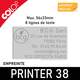 Exemple de personnalisation de l'empreinte pour Colop Printer 38, 56x33mm