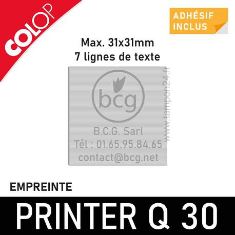 Empreinte pour Colop Printer Q 30