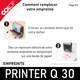 Remplacement de l'empreinte Colop Printer Q 30, dans un premier temps, enlever la cassette d'encrage