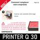 Empreinte Colop Printer Q 30, pensez à changer en même temps la cassette d'encrage