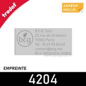 Empreinte pour Trodat 4204