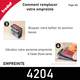 Comment enlever la plaque de texte sur le tampon 4204 de Trodat