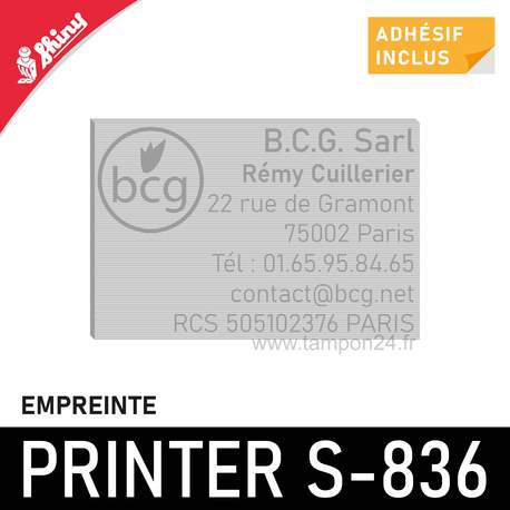 Empreinte pour Shiny Printer S-836