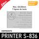 Exemple de personnalisation de la palque de texte pour Shiny Printer S-836