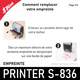 Remplacement de l'empreinte du Shiny S-836 - retirer la cassette d'encrage
