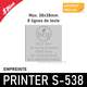 Aperçu d'une personnalisation de la plaque de texte pour Shiny Printer S538