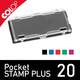 Cassette pour colop pocket stamp 20 livrée avec couvercle de protection