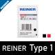 Réserve d'encre de rechange Reiner type 1, fabriquée en Allemagne et disponible en rouge ou en noir