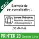 Exemple de personnalisation du COLOP PRINTER 20 GREEN LINE