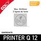Exemple de personnalisation de plaque de remplacement pour COLOP Printer Q12