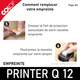 Enlever la protection de l'adhésif et coller votre nouvelle personnalisation sur le Colop Printer Q12