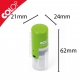 Dimensions du mini tampon de validation fermé 21x24x62mm pour transport facile