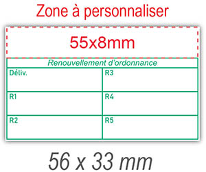 Zone personnalisable du tampon spécial renouvellement d'ordonnance pour pharmaciens Zone personnalisable du tampon spécial renouvellement d'ordonnance pour pharmaciens