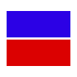 BLEU en haut et ROUGE en bas (+1€)