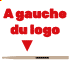A gauche du logo